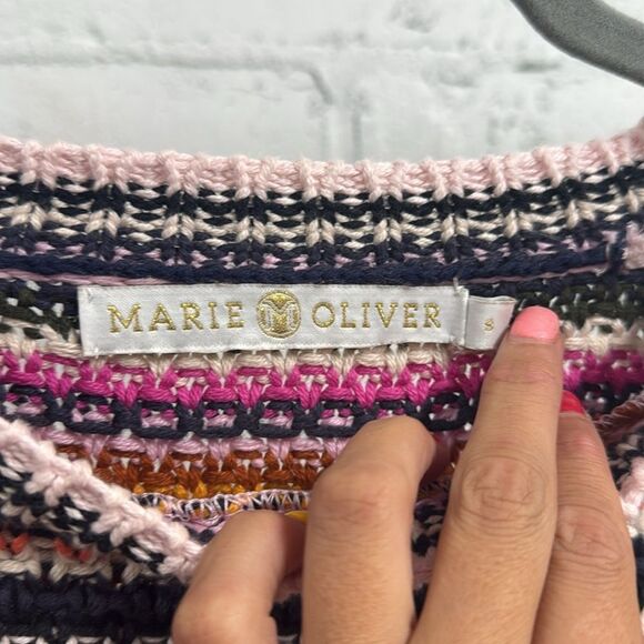 Multicolor Striped Women's Sweater MARIE OLIVER Knitwear - Size Small - Picture 3 of 4